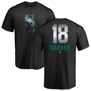 Men's Seattle Mariners Mitch Garver ＃18 Midnight Mascot T-Shirt - Black