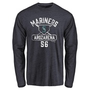 Men's Seattle Mariners Randy Arozarena ＃56 Base Runner Long Sleeve T-Shirt - Navy