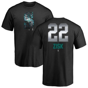 Men's Seattle Mariners Richie Zisk ＃22 Midnight Mascot T-Shirt - Black