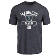 Men's Seattle Mariners Troy Taylor ＃59 Base Runner T-Shirt - Navy