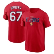 Men's St. Louis Cardinals Aaron Brooks ＃67 2024 City Connect Graphic Name & Number T-Shirt - Red