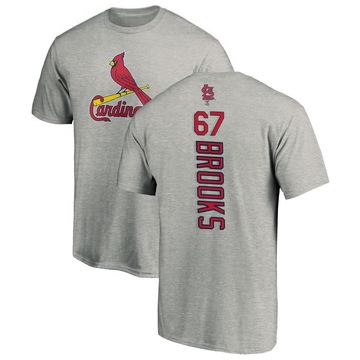 Men's St. Louis Cardinals Aaron Brooks ＃67 Backer T-Shirt Ash