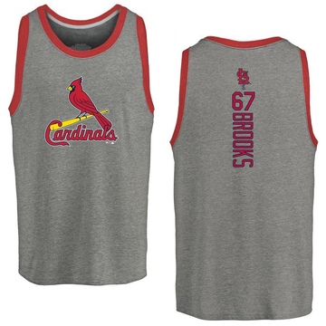 Men's St. Louis Cardinals Aaron Brooks ＃67 Backer Tank Top Ash