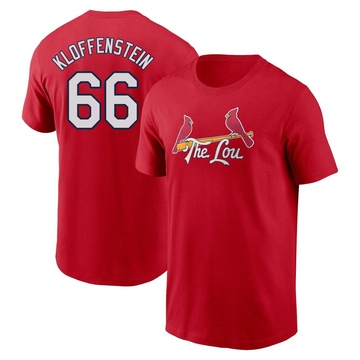 Men's St. Louis Cardinals Adam Kloffenstein ＃66 2024 City Connect Fuse Name & Number T-Shirt - Red