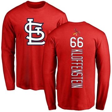 Men's St. Louis Cardinals Adam Kloffenstein ＃66 Backer Long Sleeve T-Shirt - Red