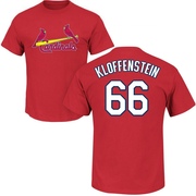 Men's St. Louis Cardinals Adam Kloffenstein ＃66 Roster Name & Number T-Shirt - Red