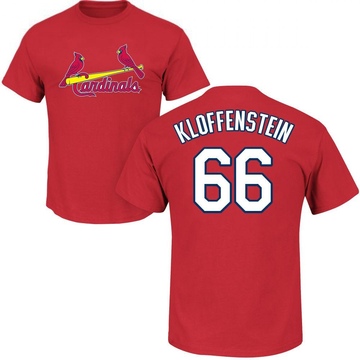 Men's St. Louis Cardinals Adam Kloffenstein ＃66 Roster Name & Number T-Shirt - Red