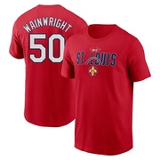 Men's St. Louis Cardinals Adam Wainwright ＃50 2024 City Connect Graphic Name & Number T-Shirt - Red