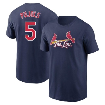 Men's St. Louis Cardinals Albert Pujols ＃5 2024 City Connect Name & Number T-Shirt - Navy