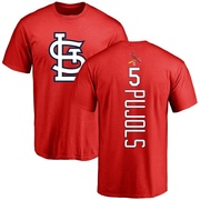 Men's St. Louis Cardinals Albert Pujols ＃5 Backer T-Shirt - Red