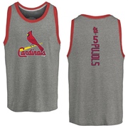 Men's St. Louis Cardinals Albert Pujols ＃5 Backer Tank Top Ash