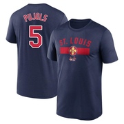 Men's St. Louis Cardinals Albert Pujols ＃5 Legend 2024 City Connect Performance Name & Number T-Shirt - Navy