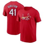 Men's St. Louis Cardinals Alec Burleson ＃41 2024 City Connect Fuse Name & Number T-Shirt - Red