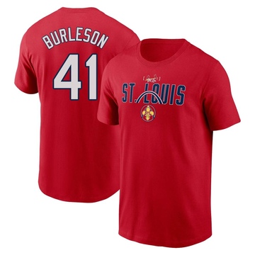 Men's St. Louis Cardinals Alec Burleson ＃41 2024 City Connect Graphic Name & Number T-Shirt - Red