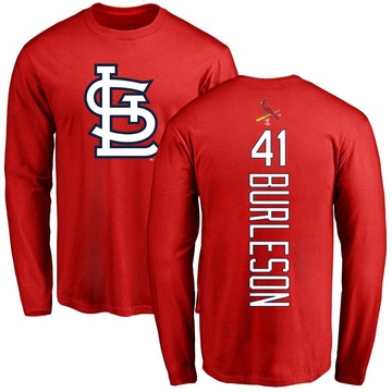 Men's St. Louis Cardinals Alec Burleson ＃41 Backer Long Sleeve T-Shirt - Red