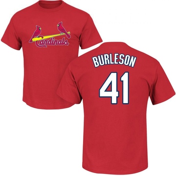 Men's St. Louis Cardinals Alec Burleson ＃41 Roster Name & Number T-Shirt - Red