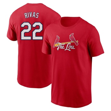 Men's St. Louis Cardinals Alfonso Rivas ＃22 2024 City Connect Fuse Name & Number T-Shirt - Red