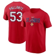 Men's St. Louis Cardinals Andre Pallante ＃53 2024 City Connect Graphic Name & Number T-Shirt - Red