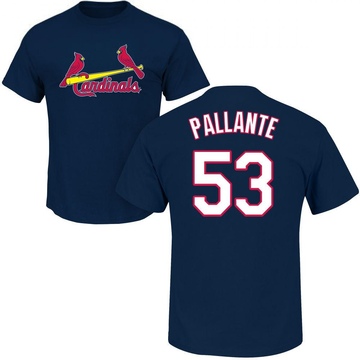 Men's St. Louis Cardinals Andre Pallante ＃53 Roster Name & Number T-Shirt - Navy