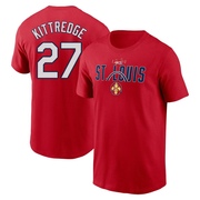 Men's St. Louis Cardinals Andrew Kittredge ＃27 2024 City Connect Graphic Name & Number T-Shirt - Red