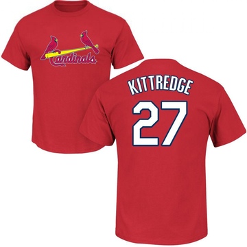 Men's St. Louis Cardinals Andrew Kittredge ＃27 Roster Name & Number T-Shirt - Red