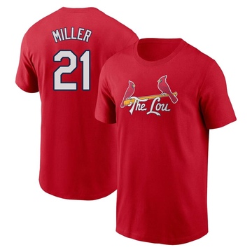 Men's St. Louis Cardinals Andrew Miller ＃21 2024 City Connect Fuse Name & Number T-Shirt - Red