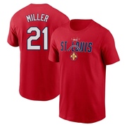 Men's St. Louis Cardinals Andrew Miller ＃21 2024 City Connect Graphic Name & Number T-Shirt - Red