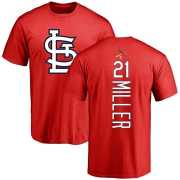 Men's St. Louis Cardinals Andrew Miller ＃21 Backer T-Shirt - Red