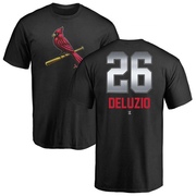 Men's St. Louis Cardinals Ben DeLuzio ＃26 Midnight Mascot T-Shirt - Black