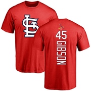 Men's St. Louis Cardinals Bob Gibson ＃45 Backer T-Shirt - Red