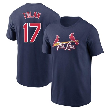 Men's St. Louis Cardinals Bobby Tolan ＃17 2024 City Connect Name & Number T-Shirt - Navy