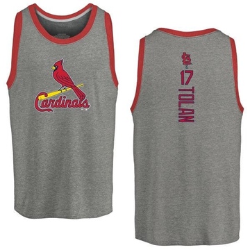 Men's St. Louis Cardinals Bobby Tolan ＃17 Backer Tank Top Ash