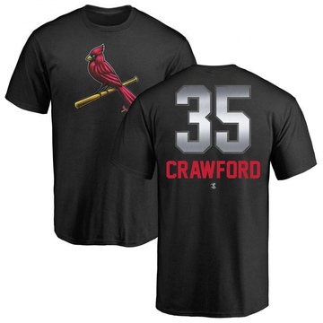 Men's St. Louis Cardinals Brandon Crawford ＃35 Midnight Mascot T-Shirt - Black