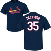 Men's St. Louis Cardinals Brandon Crawford ＃35 Roster Name & Number T-Shirt - Navy