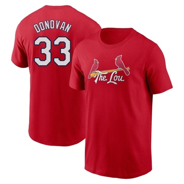 Men's St. Louis Cardinals Brendan Donovan ＃33 2024 City Connect Fuse Name & Number T-Shirt - Red