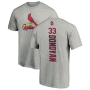 Men's St. Louis Cardinals Brendan Donovan ＃33 Backer T-Shirt Ash