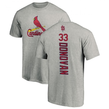 Men's St. Louis Cardinals Brendan Donovan ＃33 Backer T-Shirt Ash