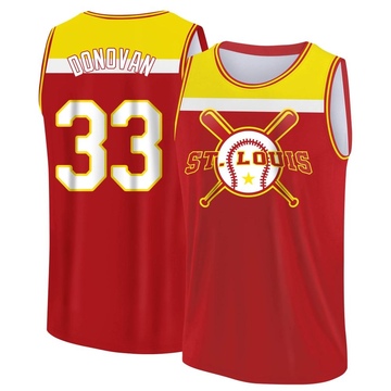 Men's St. Louis Cardinals Brendan Donovan ＃33 Legend Baseball Tank Top - Red/Yellow