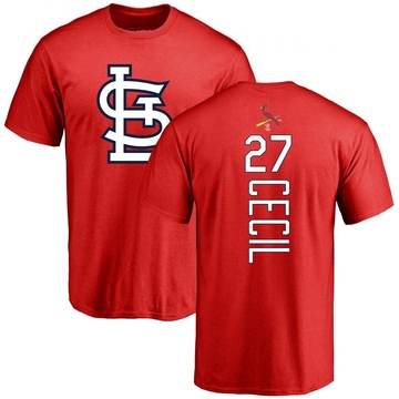 Men's St. Louis Cardinals Brett Cecil ＃27 Backer T-Shirt - Red