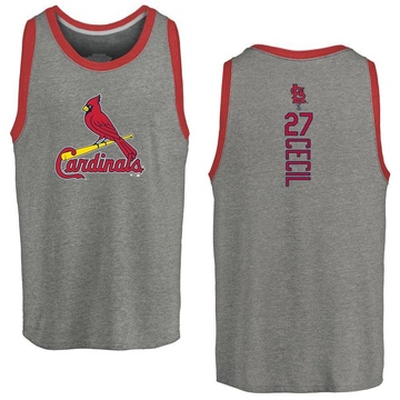 Men's St. Louis Cardinals Brett Cecil ＃27 Backer Tank Top Ash