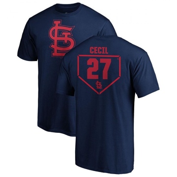 Men's St. Louis Cardinals Brett Cecil ＃27 RBI T-Shirt - Navy