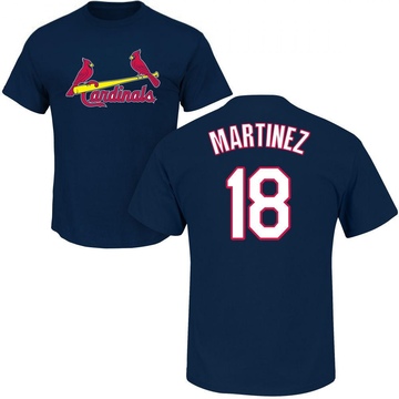 Men's St. Louis Cardinals Carlos Martinez ＃18 Roster Name & Number T-Shirt - Navy