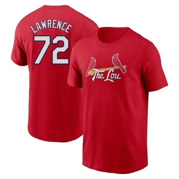 Men's St. Louis Cardinals Casey Lawrence ＃72 2024 City Connect Fuse Name & Number T-Shirt - Red