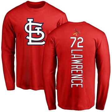 Men's St. Louis Cardinals Casey Lawrence ＃72 Backer Long Sleeve T-Shirt - Red