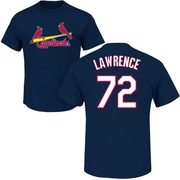 Men's St. Louis Cardinals Casey Lawrence ＃72 Roster Name & Number T-Shirt - Navy