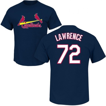 Men's St. Louis Cardinals Casey Lawrence ＃72 Roster Name & Number T-Shirt - Navy