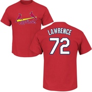 Men's St. Louis Cardinals Casey Lawrence ＃72 Roster Name & Number T-Shirt - Red