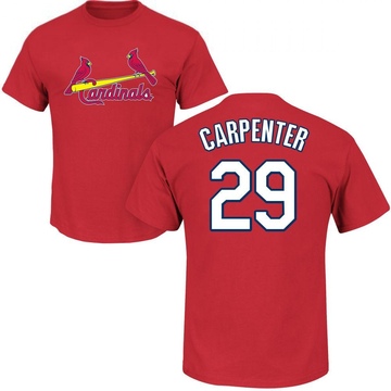 Men's St. Louis Cardinals Chris Carpenter ＃29 Roster Name & Number T-Shirt - Red