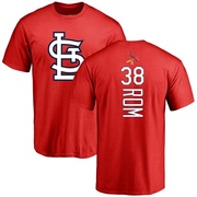 Men's St. Louis Cardinals Drew Rom ＃38 Backer T-Shirt - Red