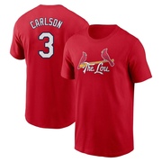 Men's St. Louis Cardinals Dylan Carlson ＃3 2024 City Connect Fuse Name & Number T-Shirt - Red